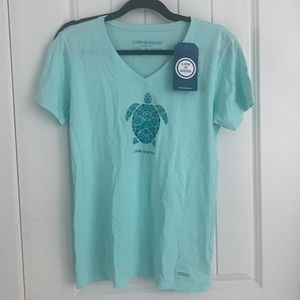 Life is good v neck tee